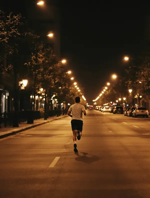 城市夜跑的人 - 夜晚随笔 - 蘑菇视频